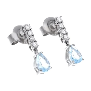 Pendientes Aguamarina